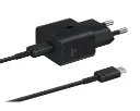Adaptador de carga rápida USB-C (25W) con cable Black -Samsung