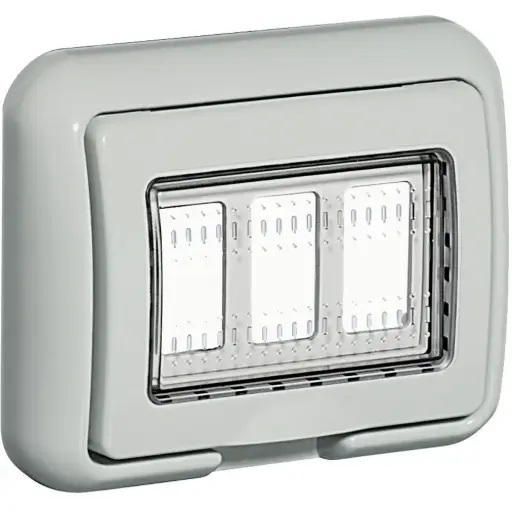 [25603] Idrobox 3 módulos IP55 Matix Gris Bticino 25603